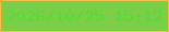 文字の大きさ：5、枠の色：f9be3d、背景の色：7cce49、文字の色：52dd38 無料ブログパーツのブログ時計
