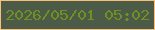 文字の大きさ：4、枠の色：f9bf75、背景の色：4c5b47、文字の色：729022 無料ブログパーツのブログ時計