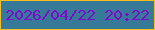 文字の大きさ：2、枠の色：f9c019、背景の色：377999、文字の色：7c09cb 無料ブログパーツのブログ時計