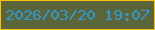 文字の大きさ：1、枠の色：f9c20c、背景の色：5a663a、文字の色：3298d1 無料ブログパーツのブログ時計