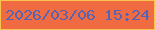 文字の大きさ：1、枠の色：f9c44d、背景の色：f16b42、文字の色：5763b3 無料ブログパーツのブログ時計