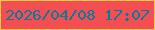 文字の大きさ：4、枠の色：f9c841、背景の色：f54e52、文字の色：037b9c 無料ブログパーツのブログ時計
