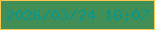 文字の大きさ：2、枠の色：f9c953、背景の色：418f57、文字の色：09978d 無料ブログパーツのブログ時計