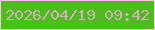 文字の大きさ：4、枠の色：f9cadb、背景の色：50bb21、文字の色：cfb1b6 無料ブログパーツのブログ時計