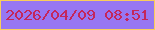 文字の大きさ：3、枠の色：f9ce5a、背景の色：9777f2、文字の色：c4265b 無料ブログパーツのブログ時計