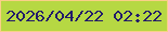 文字の大きさ：1、枠の色：f9cf88、背景の色：b6d843、文字の色：231b6a 無料ブログパーツのブログ時計