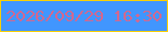 文字の大きさ：4、枠の色：f9d006、背景の色：4196fe、文字の色：d16890 無料ブログパーツのブログ時計