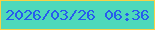 文字の大きさ：5、枠の色：f9d145、背景の色：4ed9bb、文字の色：275ced 無料ブログパーツのブログ時計