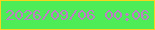文字の大きさ：4、枠の色：f9d41e、背景の色：4eec57、文字の色：be7ec5 無料ブログパーツのブログ時計