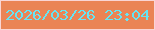 文字の大きさ：4、枠の色：f9d5d4、背景の色：ea8455、文字の色：65e5f4 無料ブログパーツのブログ時計