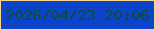 文字の大きさ：4、枠の色：f9d891、背景の色：0b44cb、文字の色：0e4c37 無料ブログパーツのブログ時計