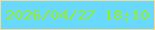 文字の大きさ：2、枠の色：f9d896、背景の色：68d9fc、文字の色：9aec28 無料ブログパーツのブログ時計