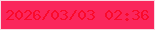 文字の大きさ：4、枠の色：f9d8e2、背景の色：fa265c、文字の色：fa0a2b 無料ブログパーツのブログ時計