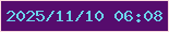文字の大きさ：1、枠の色：f9dbdf、背景の色：560c6d、文字の色：6bd4eb 無料ブログパーツのブログ時計