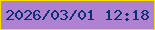 文字の大きさ：2、枠の色：f9dc04、背景の色：ae81d1、文字の色：0c2f73 無料ブログパーツのブログ時計