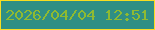 文字の大きさ：5、枠の色：f9dd21、背景の色：308f84、文字の色：8fba31 無料ブログパーツのブログ時計