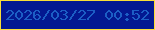 文字の大きさ：5、枠の色：f9de37、背景の色：031891、文字の色：1c5ec5 無料ブログパーツのブログ時計