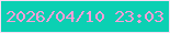 文字の大きさ：1、枠の色：f9dff5、背景の色：0bd0b3、文字の色：fa9ed8 無料ブログパーツのブログ時計