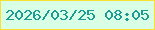 文字の大きさ：2、枠の色：f9e031、背景の色：d8fee5、文字の色：1e9a95 無料ブログパーツのブログ時計