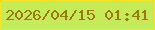 文字の大きさ：1、枠の色：f9e227、背景の色：c7ea57、文字の色：9b7814 無料ブログパーツのブログ時計