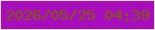 文字の大きさ：2、枠の色：f9e2bb、背景の色：a80dbd、文字の色：815a0b 無料ブログパーツのブログ時計