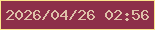 文字の大きさ：1、枠の色：f9e48c、背景の色：8d2f49、文字の色：ddc0a8 無料ブログパーツのブログ時計