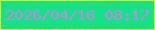 文字の大きさ：1、枠の色：f9e60f、背景の色：12e386、文字の色：d180e8 無料ブログパーツのブログ時計