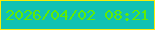 文字の大きさ：4、枠の色：f9ec09、背景の色：11c2b3、文字の色：5eec04 無料ブログパーツのブログ時計