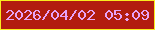 文字の大きさ：5、枠の色：f9ec1f、背景の色：b21c0f、文字の色：e6a3f8 無料ブログパーツのブログ時計