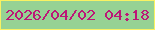 文字の大きさ：2、枠の色：f9f262、背景の色：96d294、文字の色：bc1777 無料ブログパーツのブログ時計
