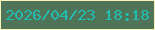 文字の大きさ：2、枠の色：f9f2bb、背景の色：4f7458、文字の色：23bcb0 無料ブログパーツのブログ時計