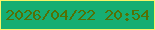文字の大きさ：1、枠の色：f9f468、背景の色：16ae72、文字の色：547005 無料ブログパーツのブログ時計