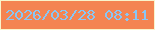 文字の大きさ：5、枠の色：f9f4cb、背景の色：f48451、文字の色：89c6f4 無料ブログパーツのブログ時計