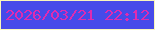 文字の大きさ：5、枠の色：f9f5bb、背景の色：474ae9、文字の色：df2bb0 無料ブログパーツのブログ時計