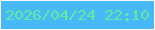 文字の大きさ：4、枠の色：f9fbf4、背景の色：47b9f8、文字の色：60ec9e 無料ブログパーツのブログ時計