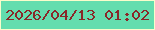 文字の大きさ：5、枠の色：f9fccb、背景の色：63ddae、文字の色：892829 無料ブログパーツのブログ時計
