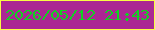 文字の大きさ：4、枠の色：f9fe44、背景の色：ab2793、文字の色：11d222 無料ブログパーツのブログ時計