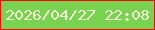 文字の大きさ：2、枠の色：fa0407、背景の色：78d450、文字の色：f8fdd7 無料ブログパーツのブログ時計