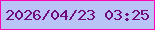 文字の大きさ：3、枠の色：fa06b5、背景の色：bac3f6、文字の色：6f0a7f 無料ブログパーツのブログ時計