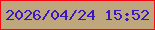 文字の大きさ：2、枠の色：fa0716、背景の色：bea77c、文字の色：3a18bf 無料ブログパーツのブログ時計
