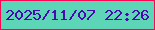 文字の大きさ：5、枠の色：fa0753、背景の色：5dd6b8、文字の色：4908b0 無料ブログパーツのブログ時計
