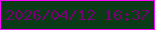 文字の大きさ：3、枠の色：fa08fe、背景の色：0b3a16、文字の色：780075 無料ブログパーツのブログ時計