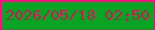 文字の大きさ：2、枠の色：fa0b80、背景の色：0aa424、文字の色：cc1854 無料ブログパーツのブログ時計