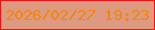 文字の大きさ：2、枠の色：fa0d11、背景の色：dd9a81、文字の色：f2850f 無料ブログパーツのブログ時計