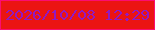 文字の大きさ：4、枠の色：fa0d72、背景の色：eb1413、文字の色：9119c3 無料ブログパーツのブログ時計