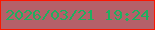 文字の大きさ：4、枠の色：fa1702、背景の色：b56069、文字の色：1faf5f 無料ブログパーツのブログ時計