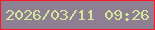 文字の大きさ：5、枠の色：fa1827、背景の色：8f7f92、文字の色：d5e798 無料ブログパーツのブログ時計