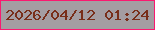 文字の大きさ：2、枠の色：fa1970、背景の色：a49da2、文字の色：782e1a 無料ブログパーツのブログ時計