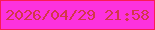 文字の大きさ：3、枠の色：fa1b54、背景の色：fd32dd、文字の色：d33749 無料ブログパーツのブログ時計