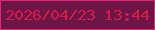 文字の大きさ：2、枠の色：fa1c71、背景の色：6c1547、文字の色：db1846 無料ブログパーツのブログ時計